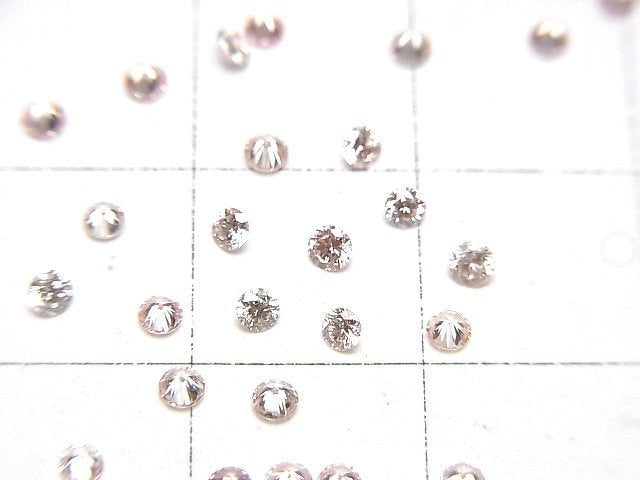 [Video] Synthetic Diamond Round Faceted 2x2mm [Light Pink] 1pc