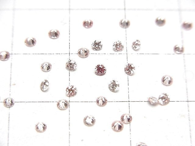 [Video] Synthetic Diamond Round Faceted 2x2mm [Light Pink] 1pc