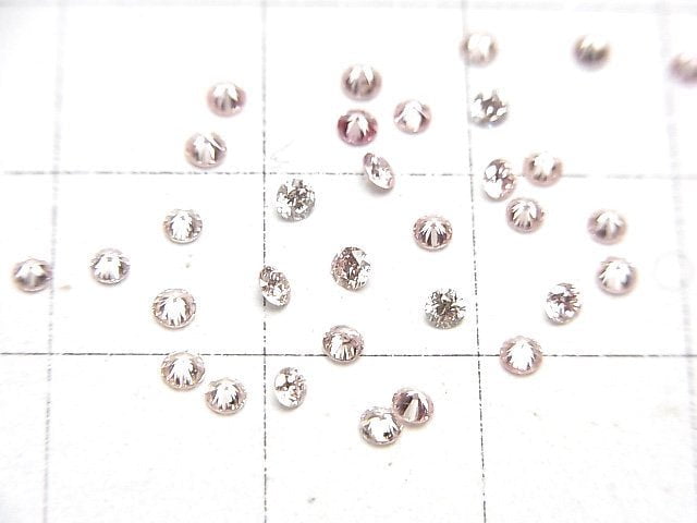 [Video] Synthetic Diamond Round Faceted 2x2mm [Light Pink] 1pc