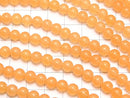 Orange Jade Round 6mm 1strand beads (aprx.14inch/35cm)