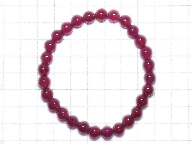 [Video][One of a kind] High Quality Ruby AAA Round 7mm Bracelet NO.9