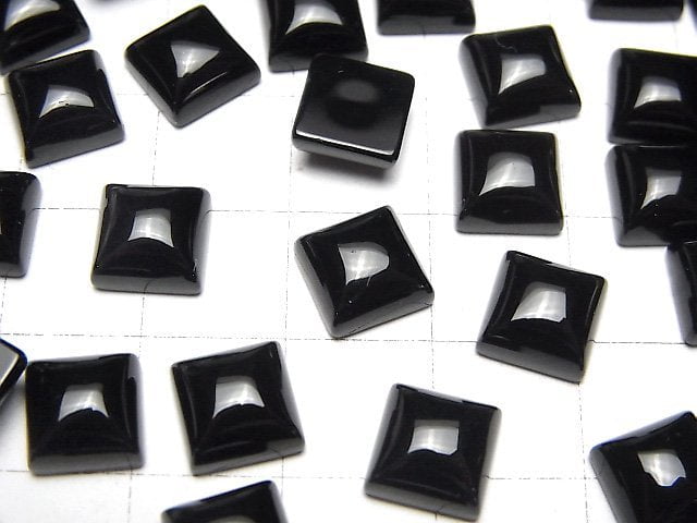 [Video]Onyx AAA Square Cabochon 8x8mm 5pcs