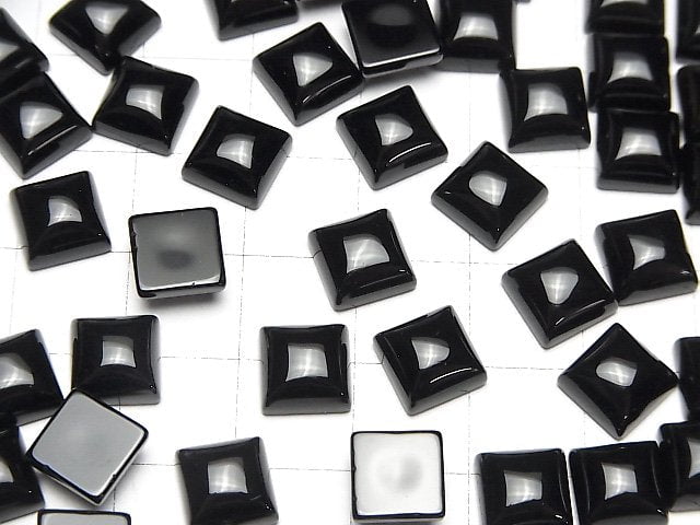 [Video]Onyx AAA Square Cabochon 8x8mm 5pcs