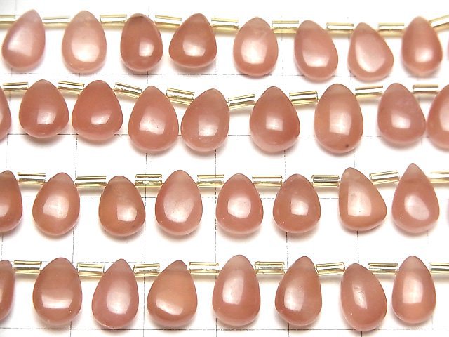 [Video] Peru Rhodochrosite AAA- Pear shape (Smooth) half or 1strand beads (aprx.7inch/18cm)