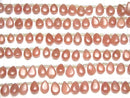 [Video] Peru Rhodochrosite AAA- Pear shape (Smooth) half or 1strand beads (aprx.7inch/18cm)