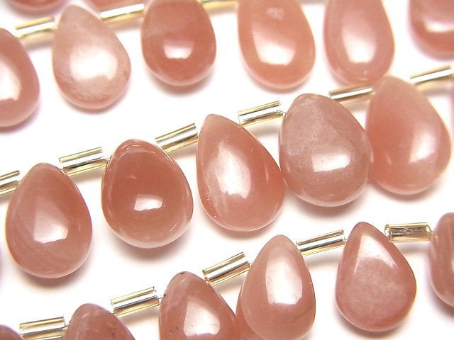 Pear Shape, Rhodochrosite Gemstone Beads