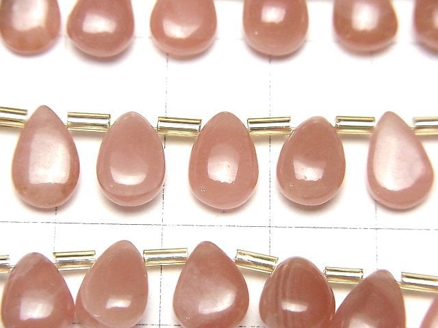 [Video] Peru Rhodochrosite AA++ Pear shape (Smooth) half or 1strand beads (aprx.7inch/18cm)