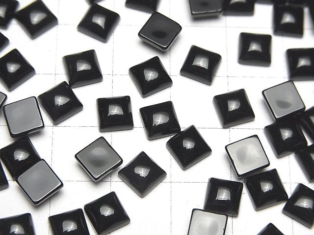 Onyx AAA Quadrat Cabochon 6x6mm 5Stück