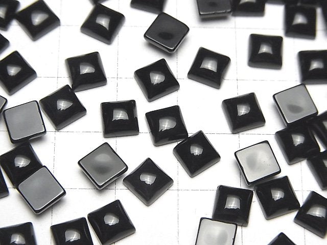 [Video]Onyx AAA Square Cabochon 6x6mm 5pcs