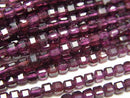 Cube, Garnet Gemstone Beads