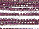 [Video]High Quality! Rhodolite Garnet AAA Cube Shape 2.5x2.5x2.5mm 1strand beads (aprx.15inch/37cm)