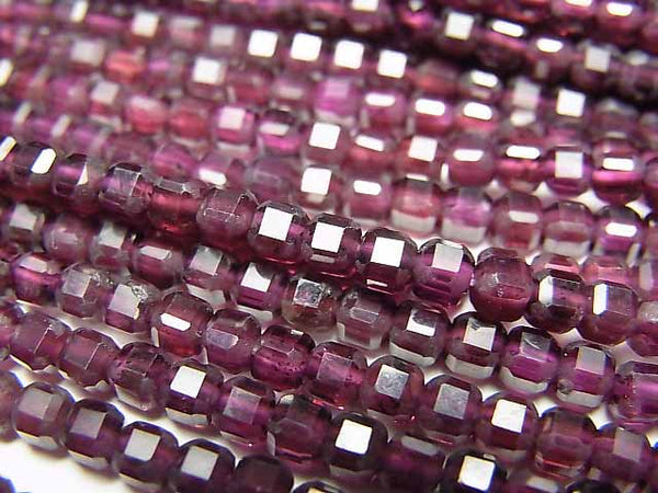 Cube, Garnet Gemstone Beads