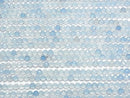 [Video]High Quality! Aquamarine AAA- Faceted Round 4mm half or 1strand beads (aprx.15inch/37cm)