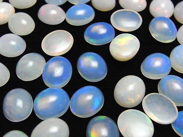 [Video]High Quality Ethiopian Opal AAA- Oval Cabochon 12x10mm 2pcs