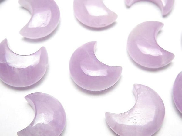 [Video] Nigerian Kunzite AA++ Moon Motif 15-18mm [Half Drilled Hole] 3pcs