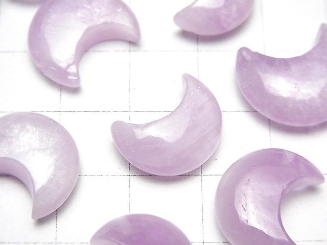 [Video]Nigeria Kunzite AA++ Moon Motif 15-18mm [Half Drilled Hole ] 3pcs