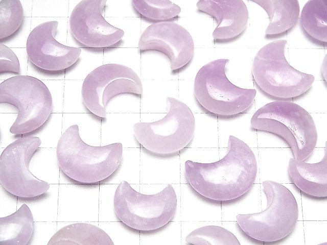 [Video]Nigeria Kunzite AA++ Moon Motif 15-18mm [Half Drilled Hole ] 3pcs