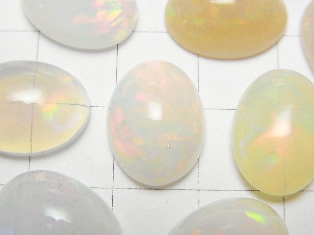 [Video]High Quality Ethiopian Opal AAA- Oval Cabochon 16x12mm 1pc