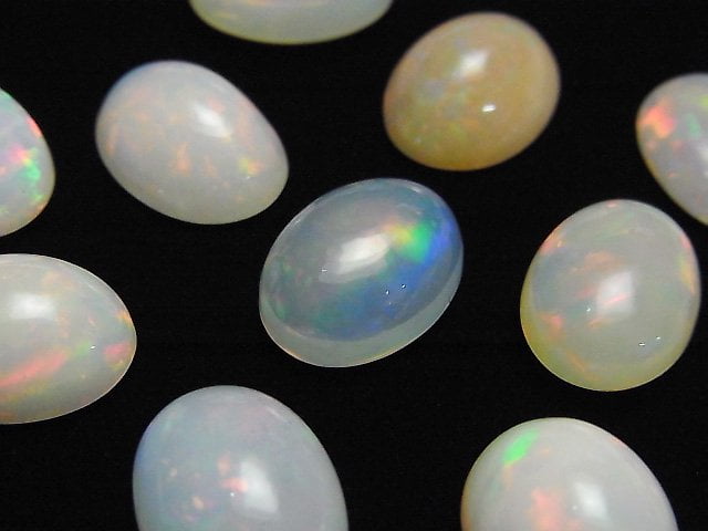 [Video]High Quality Ethiopian Opal AAA- Oval Cabochon 16x12mm 1pc