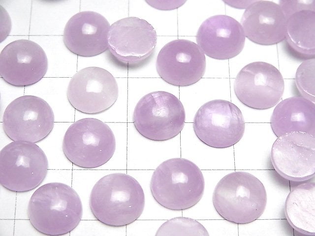 [Video]Nigeria Kunzite Round Cabochon 10x10mm 1pc