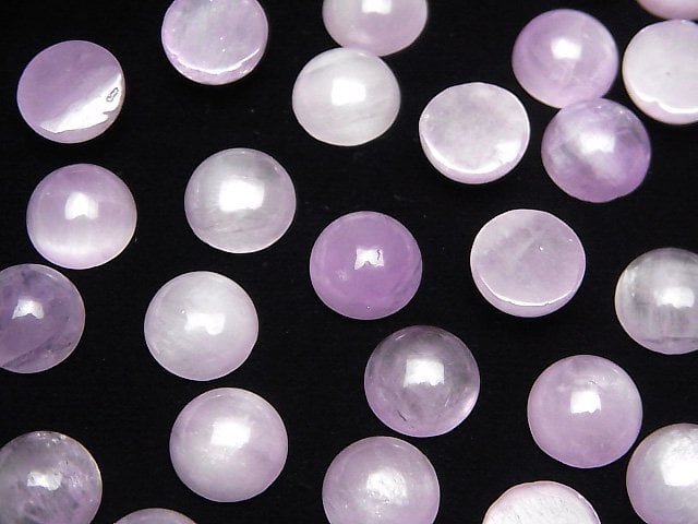 [Video]Nigeria Kunzite Round Cabochon 10x10mm 1pc