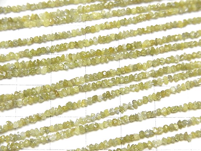 [Video] Yellow Diamond Chips half or 1strand beads (aprx.15inch/38cm)