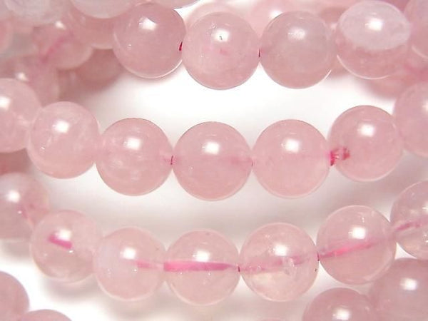 [Video] Madagascar Deep Rose Quartz AA+ Round 8mm Bracelet