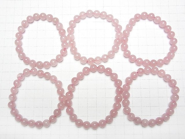 [Video] Madagascar Deep Rose Quartz AA+ Round 8mm Bracelet