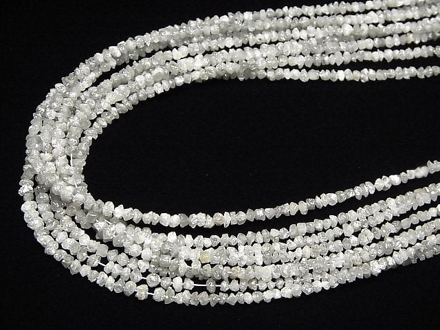 [Video] White Diamond Chips half or 1strand beads (aprx.16inch/40cm)