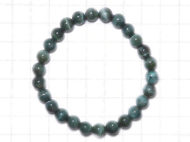 [Video][One of a kind] Apatite Cat's Eye Round 7mm Bracelet NO.22