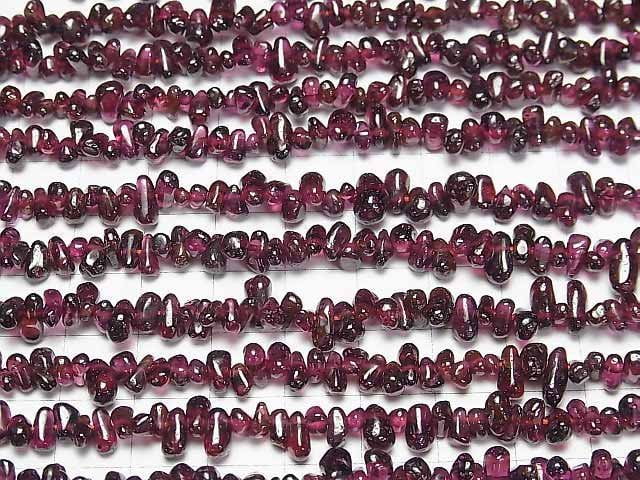 [Video] Garnet AA++ Drop-Nugget 1strand beads (aprx.14inch/34cm)