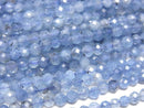 [Video] High Quality! Deep Blue Aquamarine AA++ Faceted Round 3mm 1strand beads (aprx.15inch/37cm)