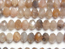 [Video]High Quality! Multicolor Moonstone AA+ Faceted Button Rondelle 6x6x4mm 1strand beads (aprx.15inch/36cm)