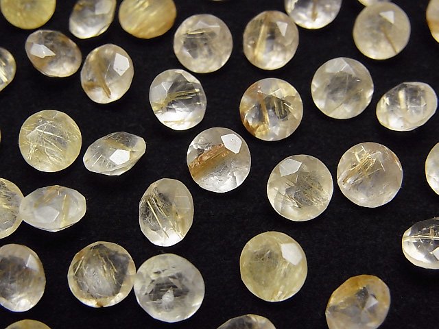 Rutilated Quartz, Undrilled (No Hole) Gemstone Beads