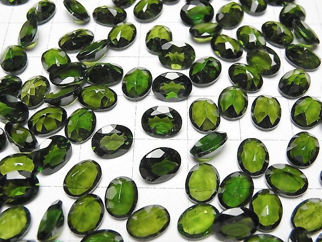 [Video]High Quality Chrome Diopside AAA Loose stone Oval Faceted 8x6mm 1pc