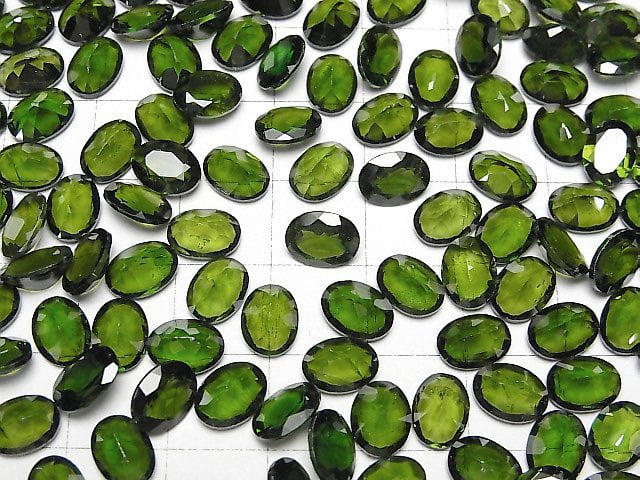 [Video]High Quality Chrome Diopside AAA Loose stone Oval Faceted 8x6mm 1pc