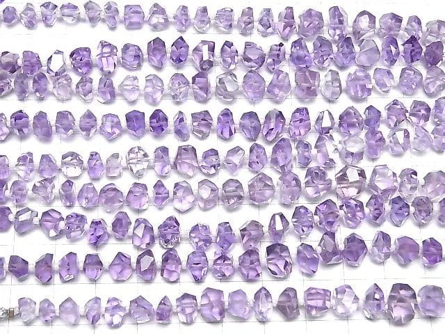 [Video]High Quality Amethyst AAA Faceted Nugget half or 1strand beads (aprx.7inch/18cm)