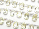 Lemon Quartz, Pear Shape Gemstone Beads
