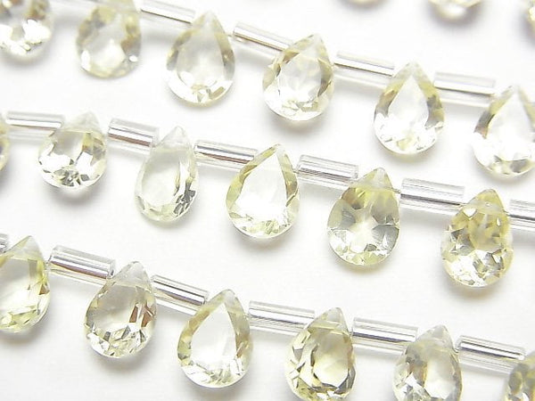 Lemon Quartz, Pear Shape Gemstone Beads