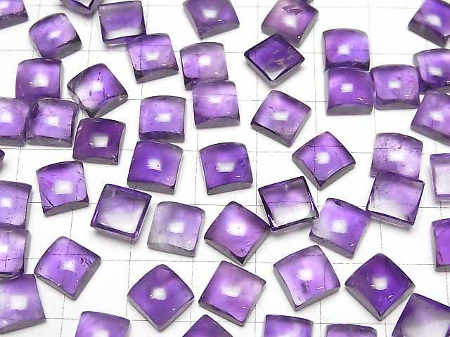 [Video] Zambia Amethyst AA++ Square Cabochon 8x8mm 3pcs