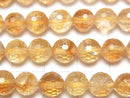 [Video]High Quality! Phantom Citrine AA++ 128Faceted Round 7mm half or 1strand beads (aprx.15inch/36cm)