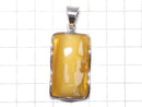 [Video][One of a kind] Baltic Amber Pendant Silver925 Honey Color NO.26