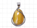 [Video][One of a kind] Baltic Amber Pendant Silver925 Honey Color NO.28