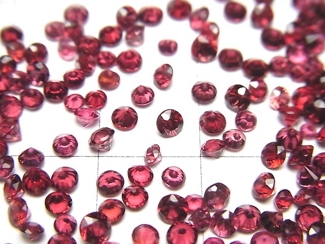 [Video]High Quality Red Spinel AAA- Loose stone Round Faceted 2-3mm 5pcs