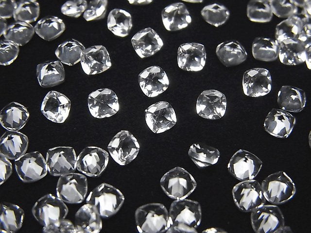 [Video]High Quality Danburite AAA Loose stone Square Faceted 4x4mm 4pcs