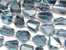 [Video]High Quality London Blue Topaz AAA- Faceted Nugget 1strand beads (aprx.4inch/10cm)