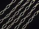 14KGF Oval (long and short) chain, 3.5mm width, 10cm