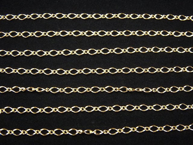 14KGF Marquise (long and short) chain, 1.8mm width, 10cm