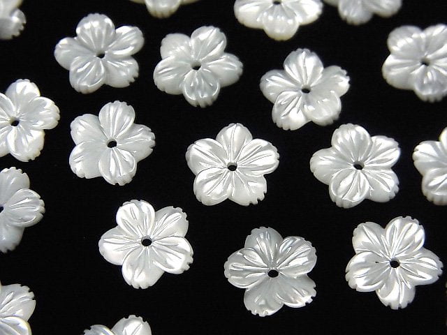 Flower, Mother of Pearl (Shell Beads) Pearl & Shell Beads