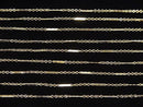 14KGF Flat Bar Chain 1.1mm Width 10cm
